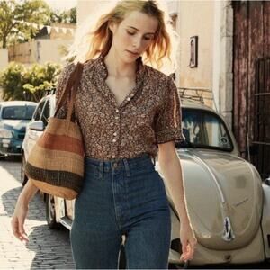 DOEN Dauphine Top in Terra Garden Bloom Floral XS